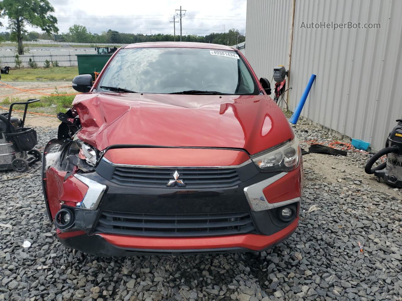 2017 Mitsubishi Outlander Sport Es Maroon vin: JA4AP3AU4HZ049724