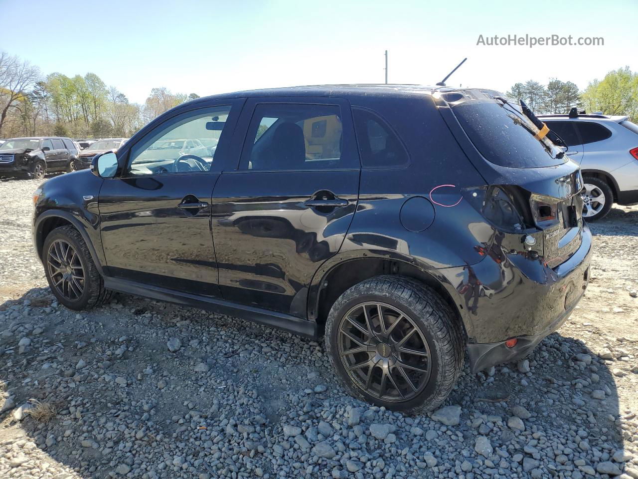 2016 Mitsubishi Outlander Sport Es Черный vin: JA4AP3AU5GZ024152