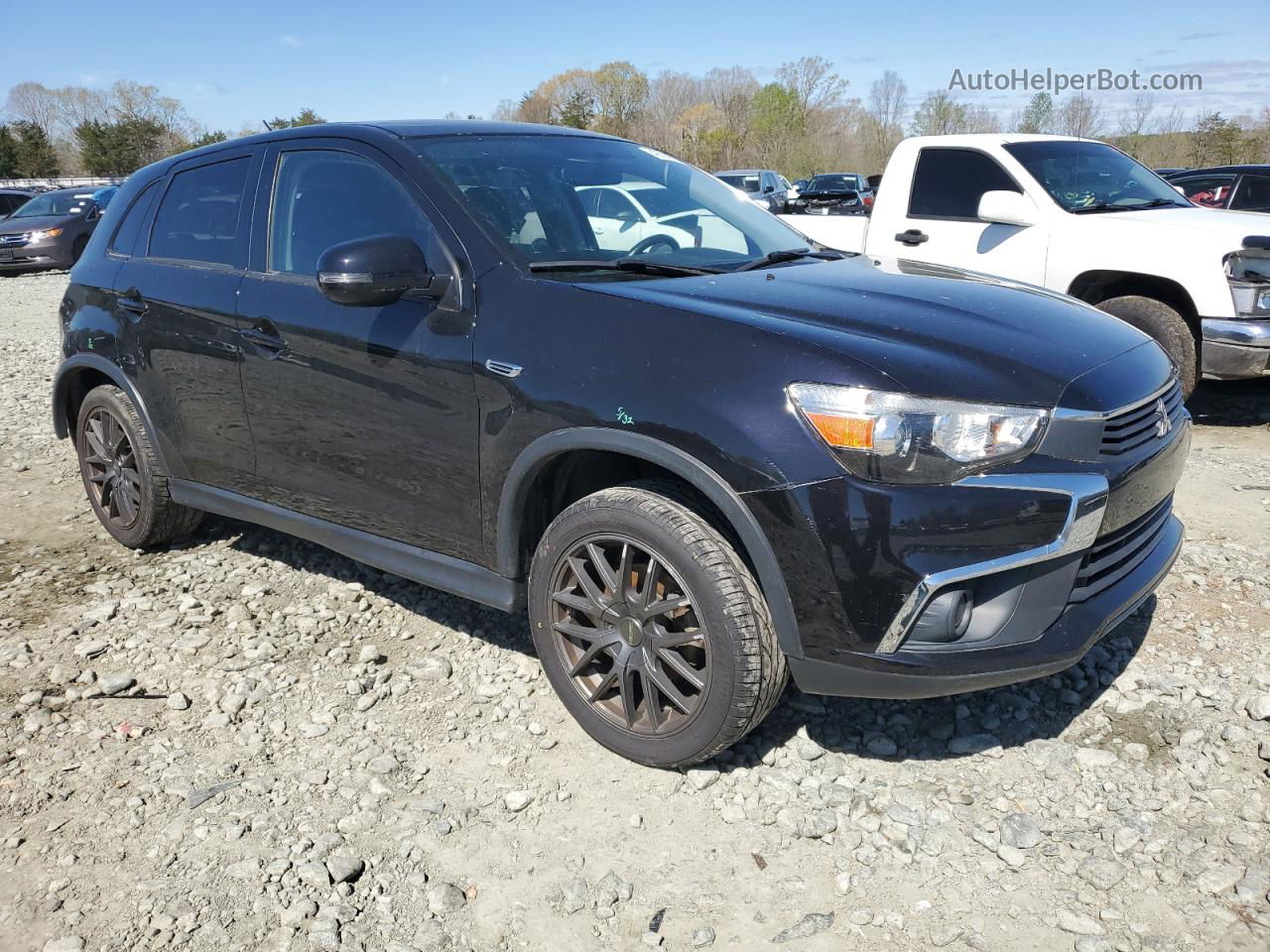 2016 Mitsubishi Outlander Sport Es Черный vin: JA4AP3AU5GZ024152