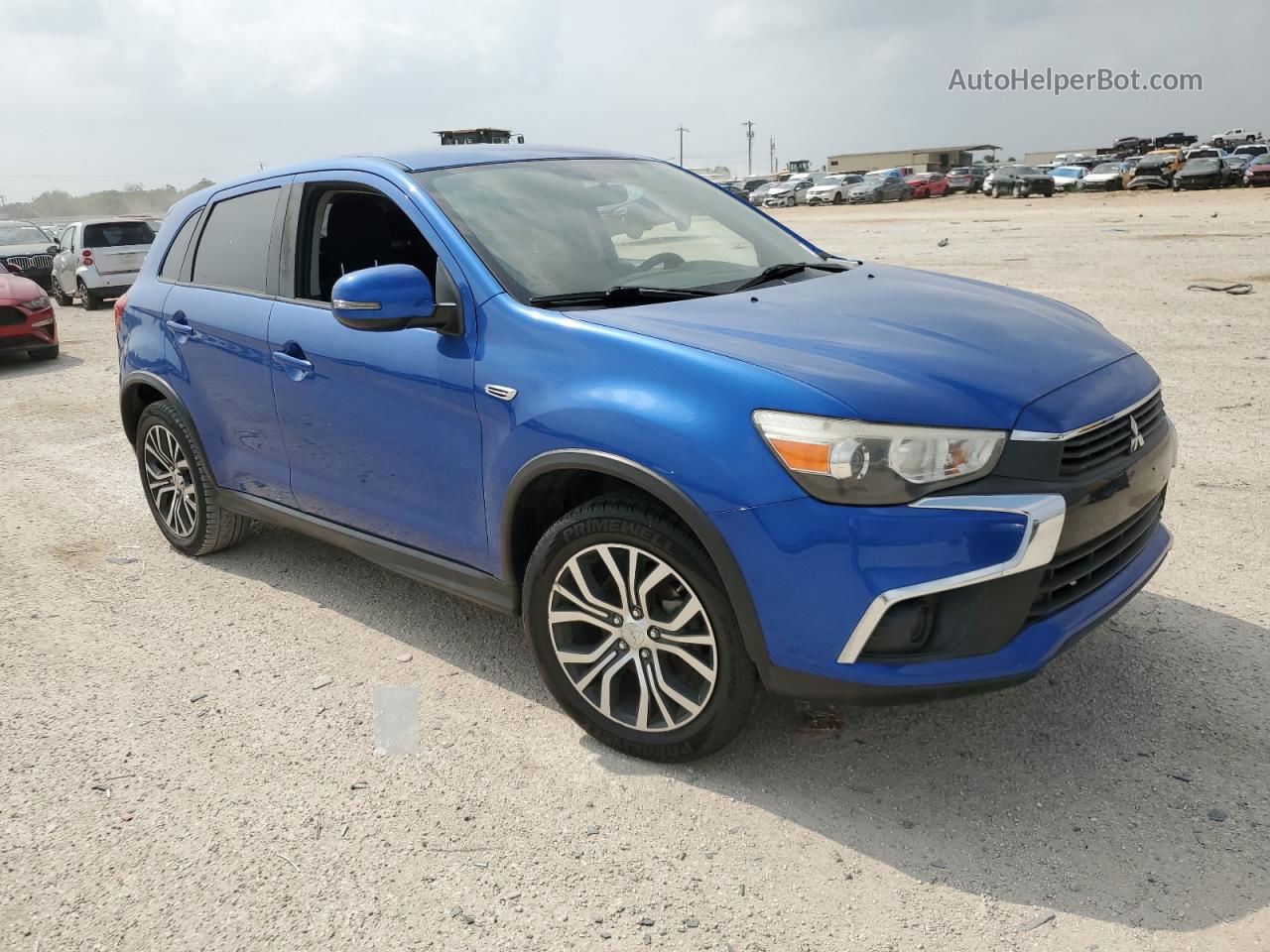 2017 Mitsubishi Outlander Sport Es Синий vin: JA4AP3AU5HZ013086