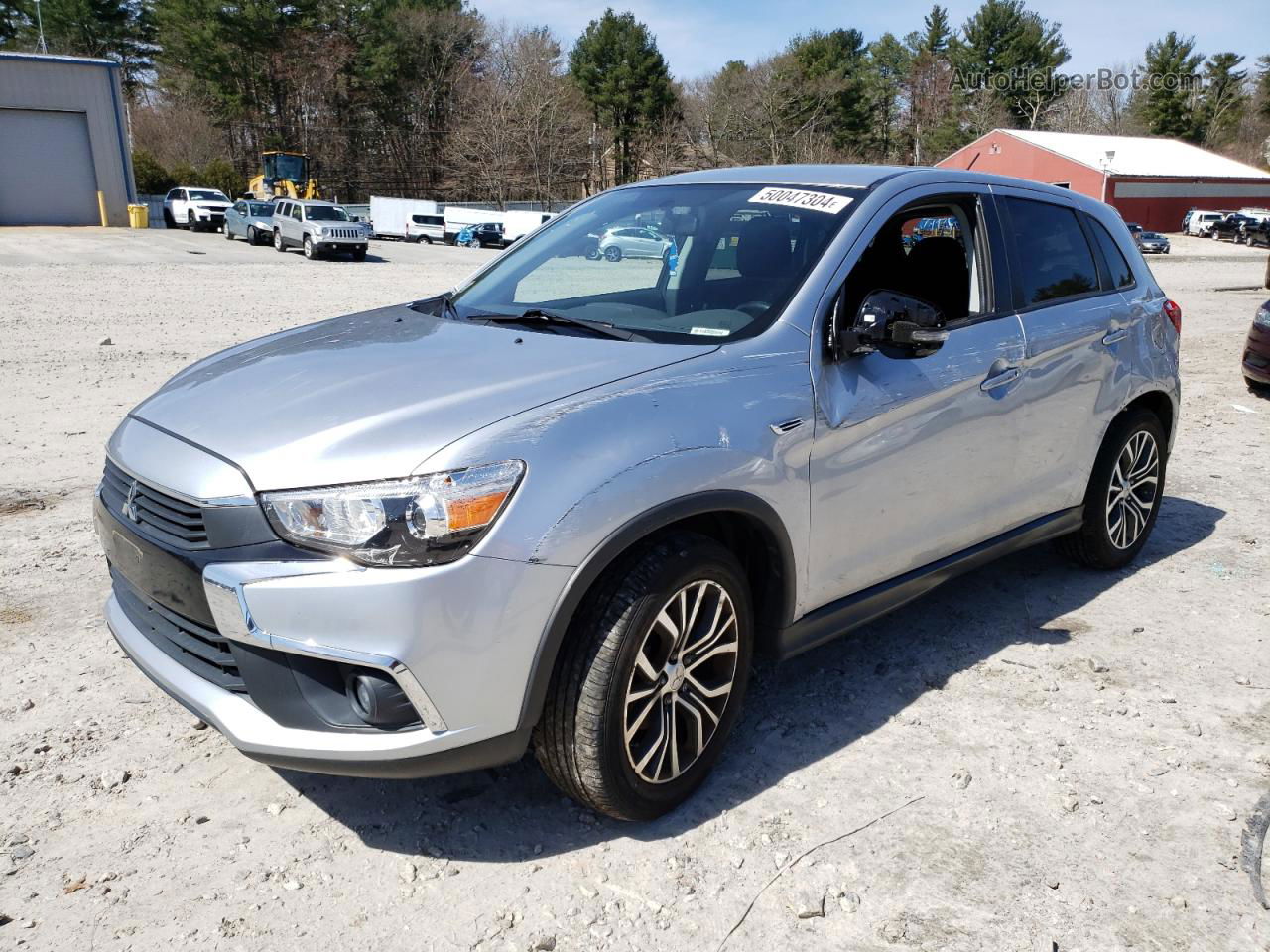 2016 Mitsubishi Outlander Sport Es Серебряный vin: JA4AP3AU6GZ027223