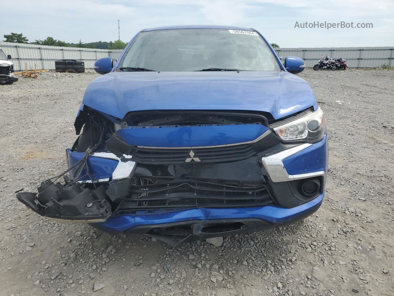 2017 Mitsubishi Outlander Sport Es Blue vin: JA4AP3AU6HZ034612