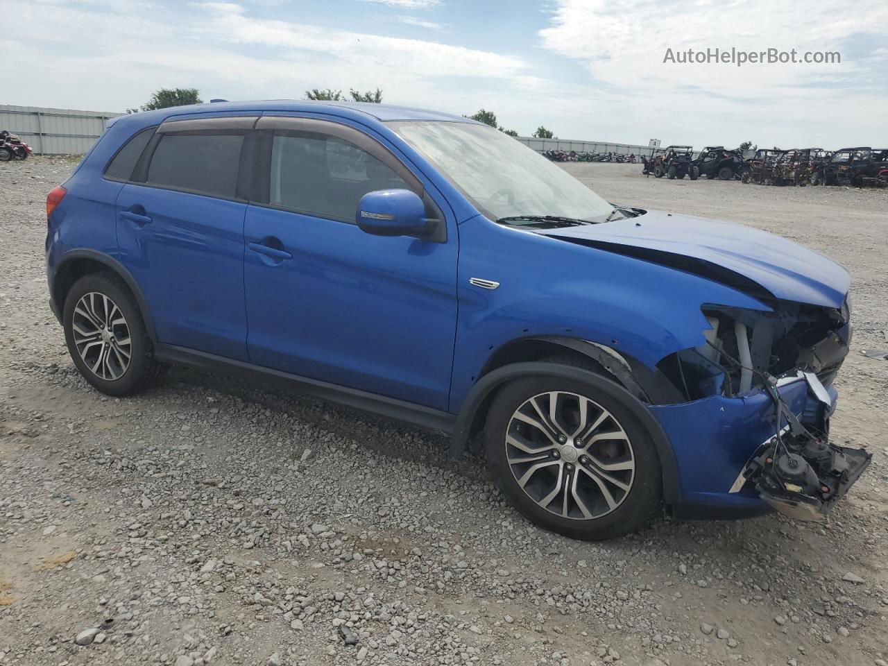 2017 Mitsubishi Outlander Sport Es Blue vin: JA4AP3AU6HZ034612