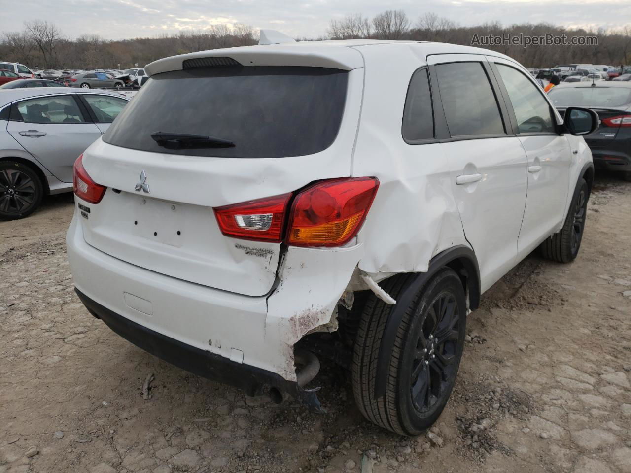 2017 Mitsubishi Outlander Sport Es White vin: JA4AP3AU6HZ050552