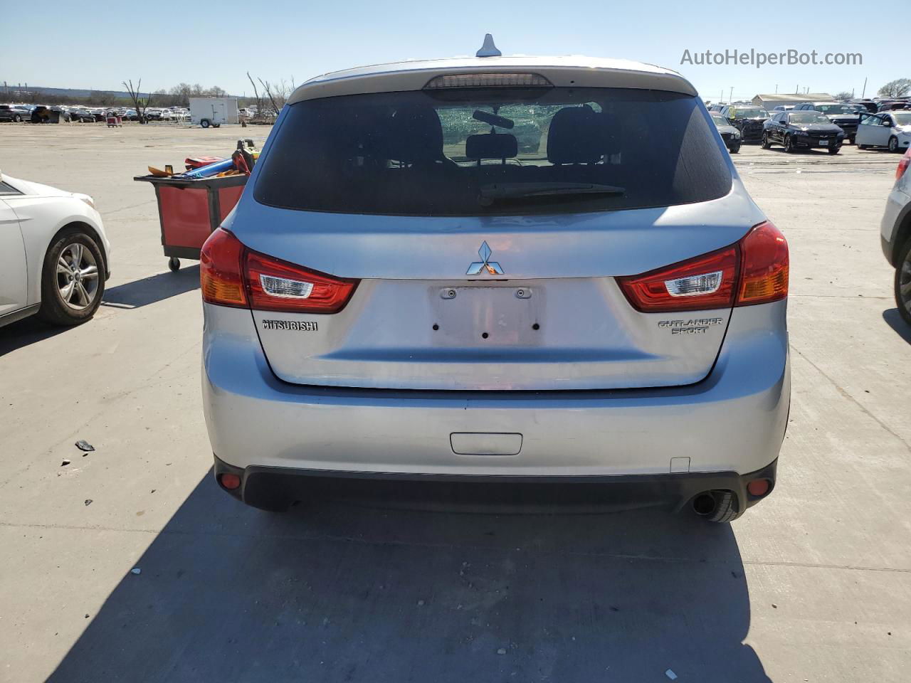 2017 Mitsubishi Outlander Sport Es Серебряный vin: JA4AP3AU7HZ008259