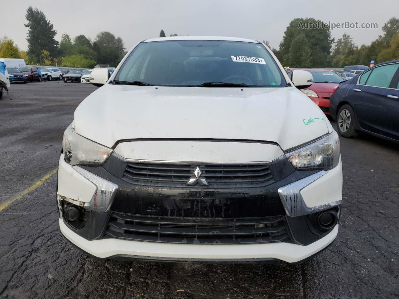 2017 Mitsubishi Outlander Sport Es White vin: JA4AP3AU7HZ042654