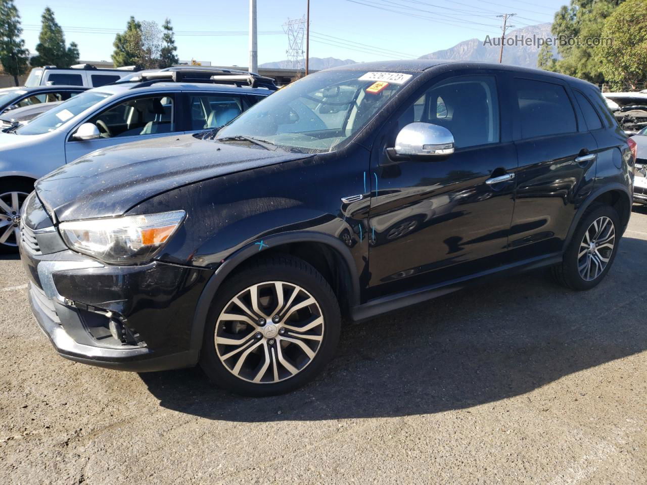 2017 Mitsubishi Outlander Sport Es Черный vin: JA4AP3AU8HZ002907