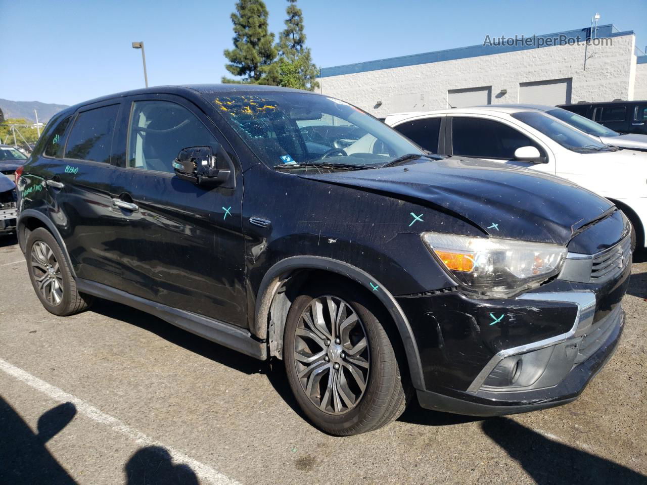 2017 Mitsubishi Outlander Sport Es Черный vin: JA4AP3AU8HZ002907