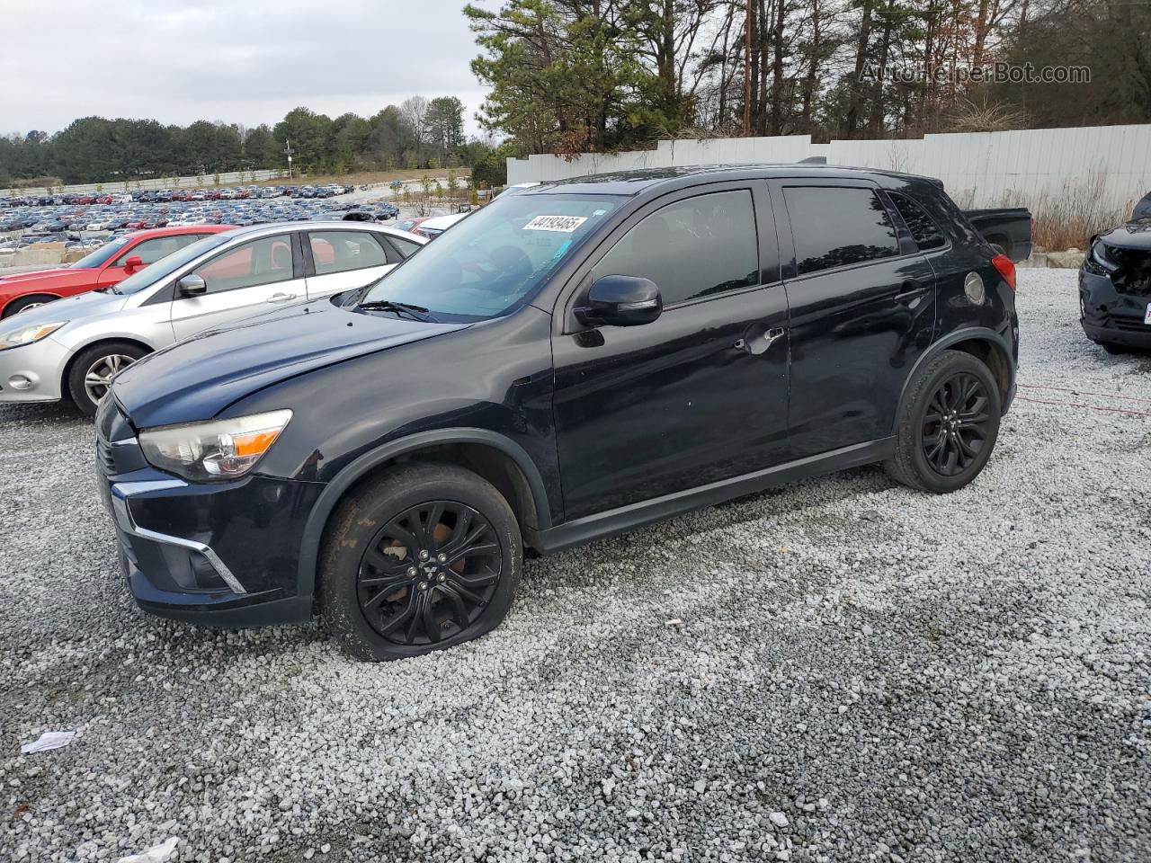 2017 Mitsubishi Outlander Sport Es Черный vin: JA4AP3AU8HZ038435