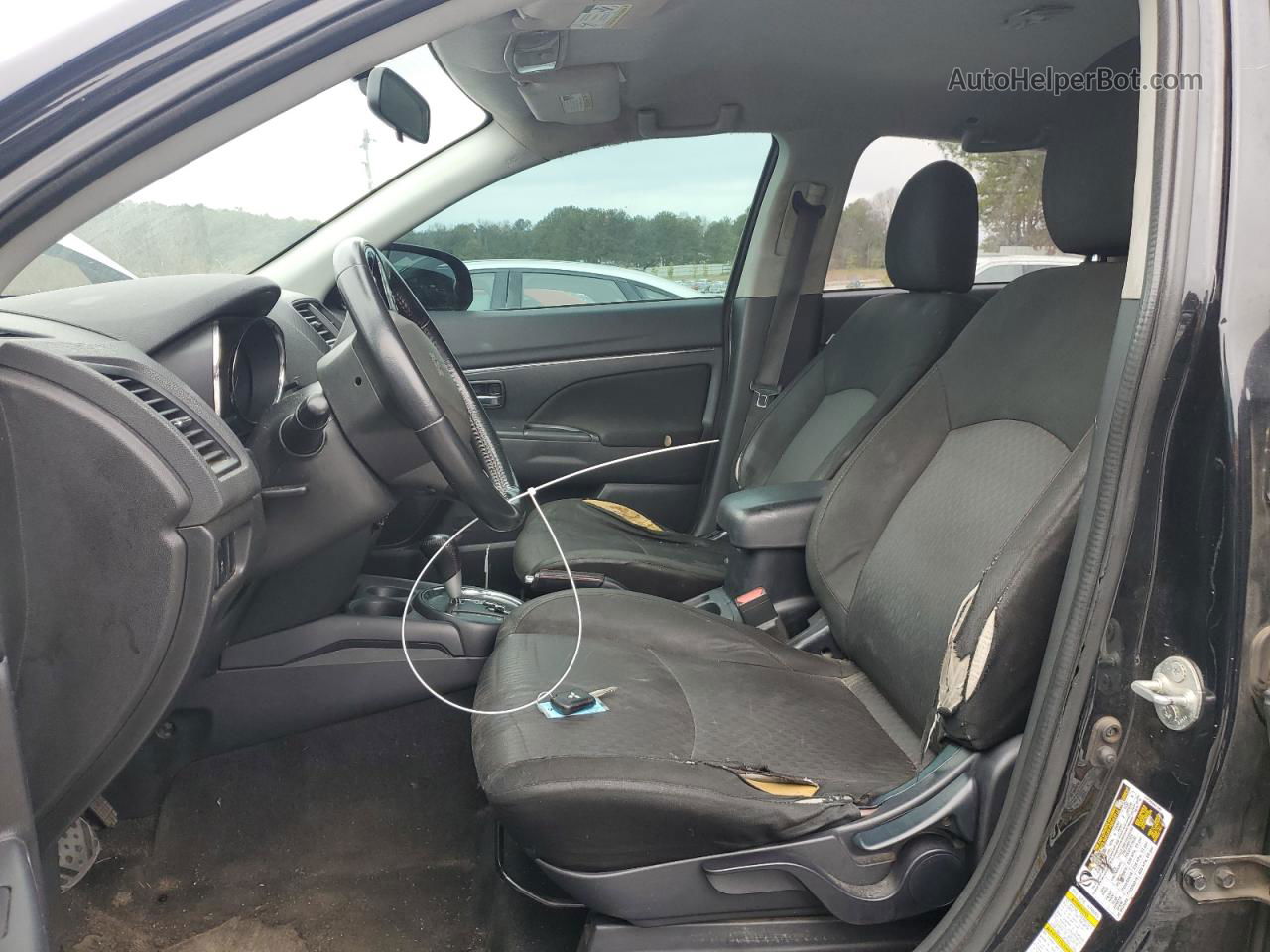 2017 Mitsubishi Outlander Sport Es Черный vin: JA4AP3AU8HZ038435