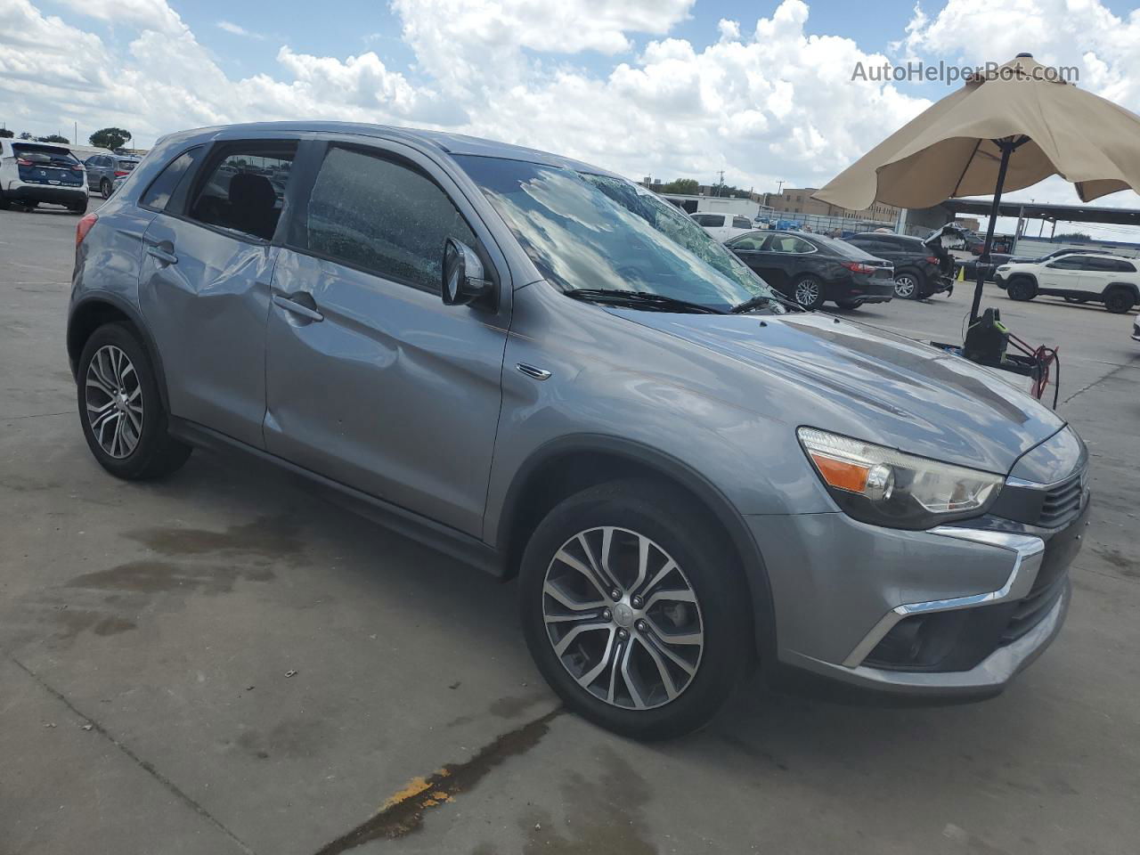 2017 Mitsubishi Outlander Sport Es Gray vin: JA4AP3AU8HZ050830