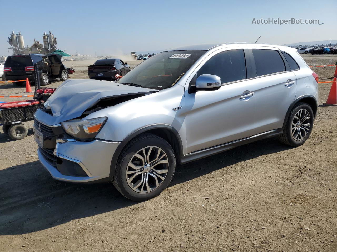 2016 Mitsubishi Outlander Sport Es Серебряный vin: JA4AP3AU9GZ032951