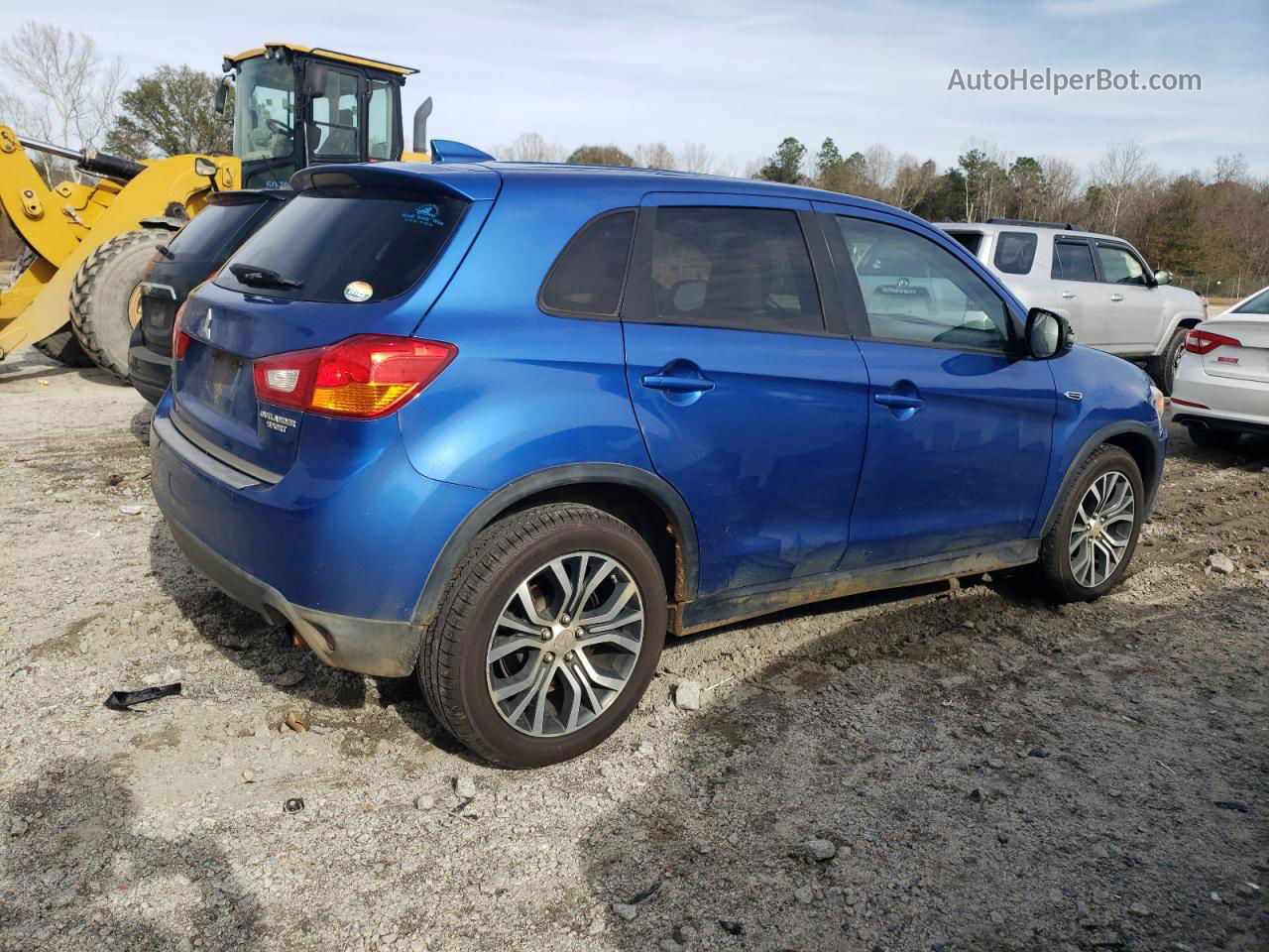 2017 Mitsubishi Outlander Sport Es Синий vin: JA4AP3AU9HZ045698