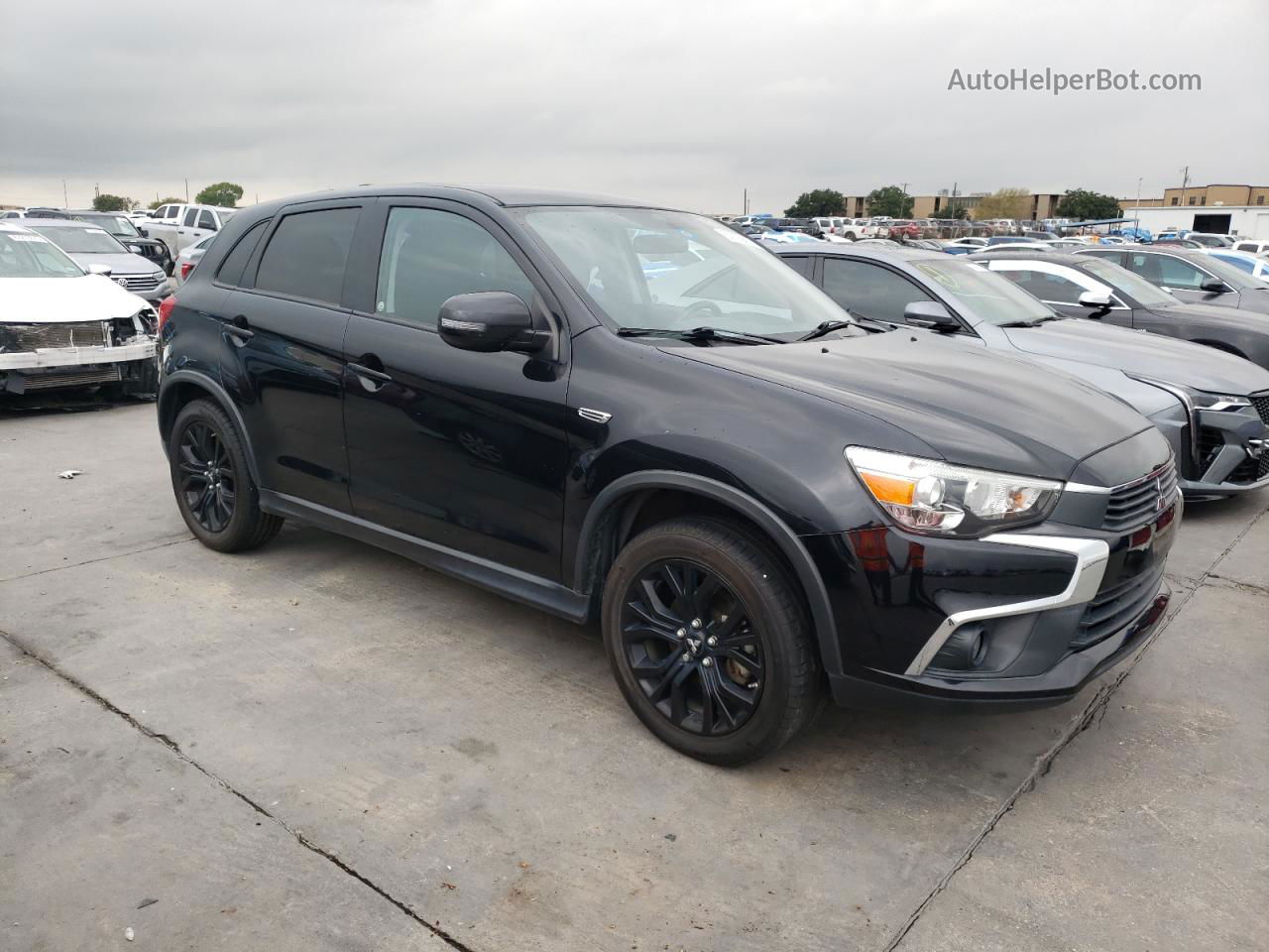 2017 Mitsubishi Outlander Sport Es Черный vin: JA4AP3AUXHZ035892