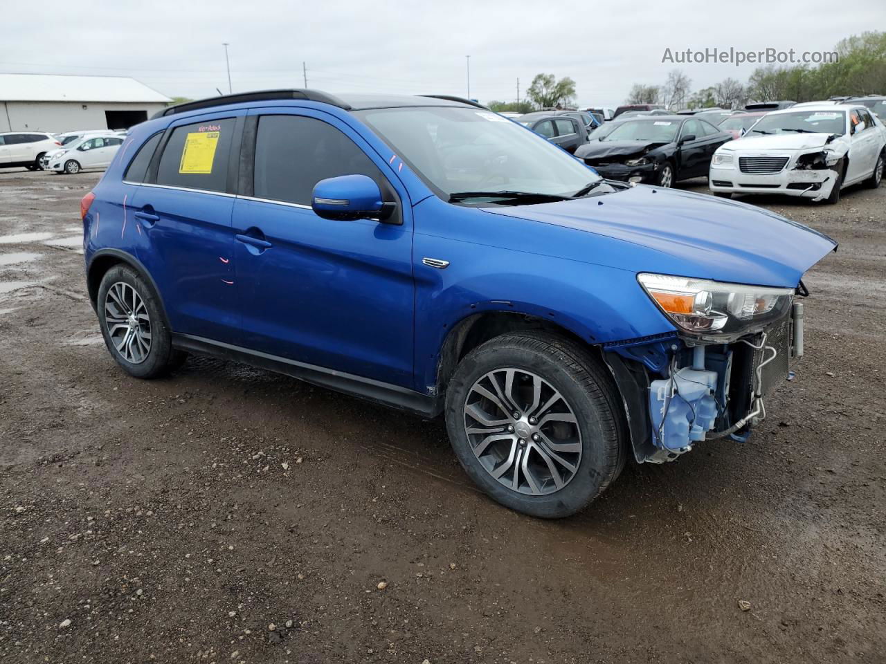 2016 Mitsubishi Outlander Sport Sel Синий vin: JA4AP4AW7GZ051358