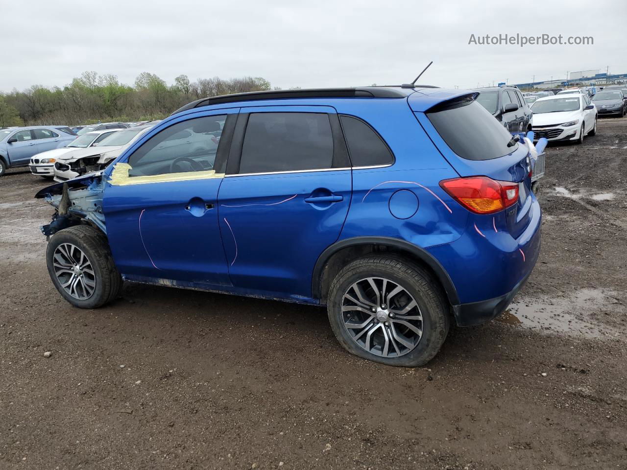 2016 Mitsubishi Outlander Sport Sel Синий vin: JA4AP4AW7GZ051358