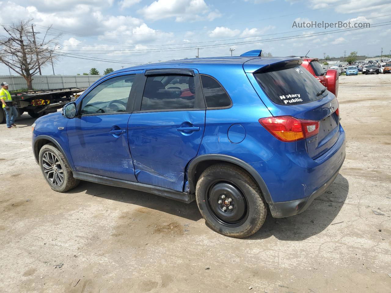 2017 Mitsubishi Outlander Sport Es Blue vin: JA4AR3AU0HZ015872