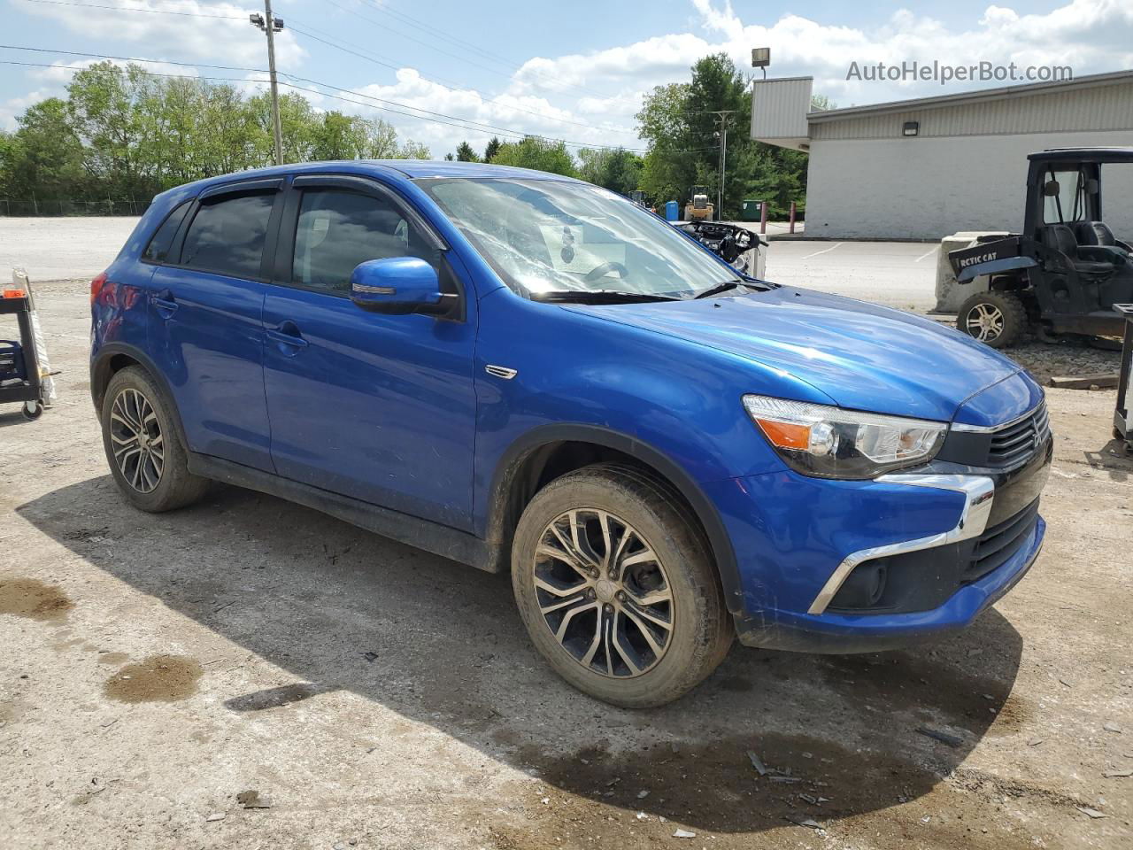 2017 Mitsubishi Outlander Sport Es Синий vin: JA4AR3AU0HZ015872