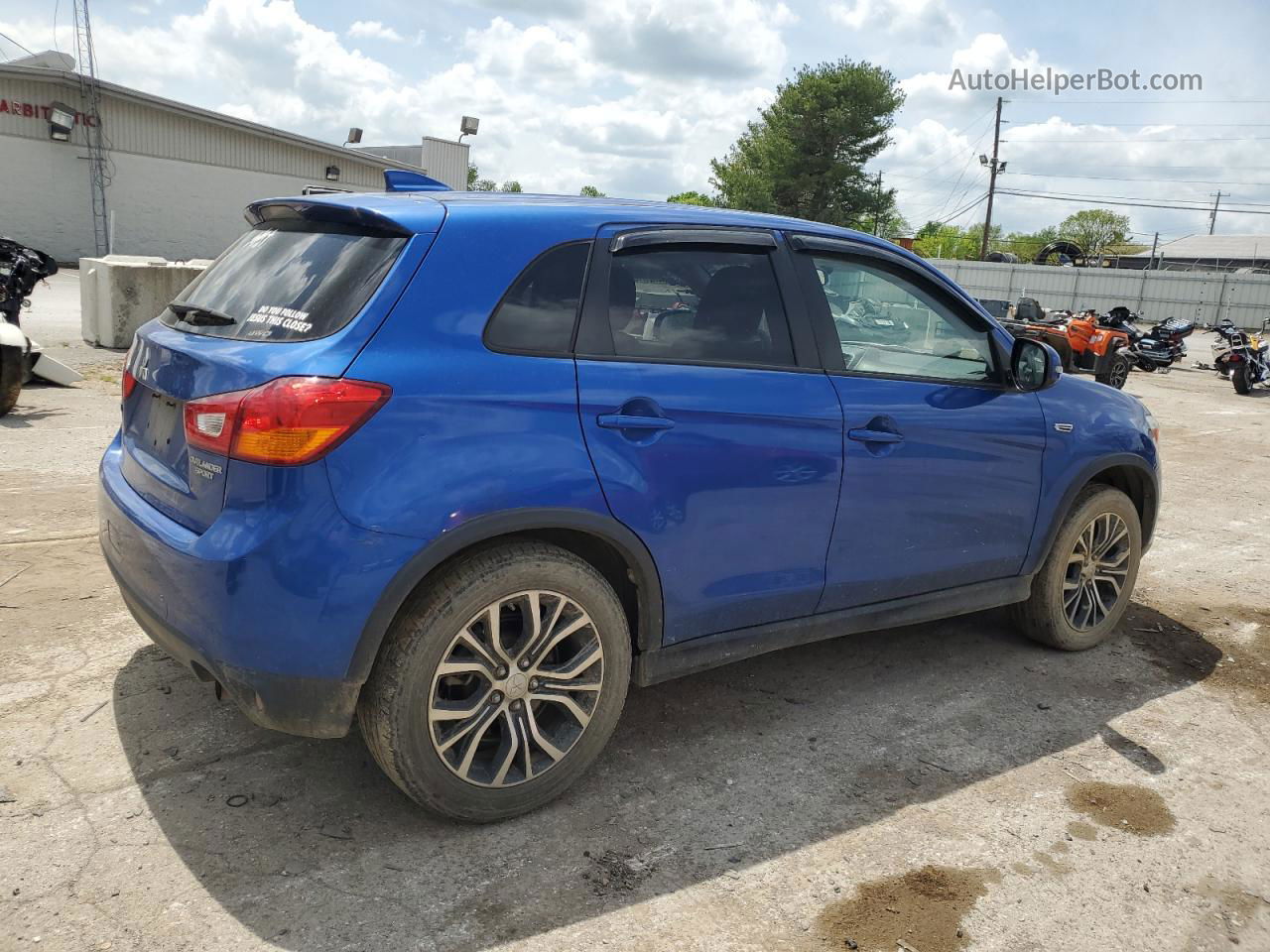 2017 Mitsubishi Outlander Sport Es Синий vin: JA4AR3AU0HZ015872