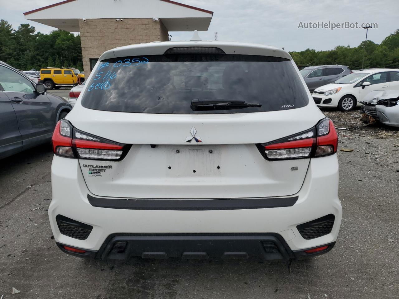 2020 Mitsubishi Outlander Sport Es White vin: JA4AR3AU0LU022844