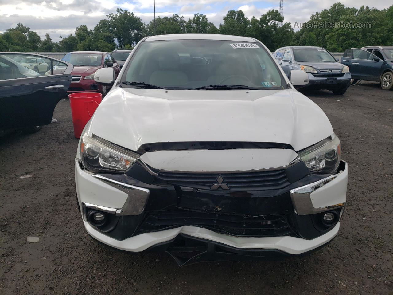 2017 Mitsubishi Outlander Sport Es Белый vin: JA4AR3AU3HZ031404