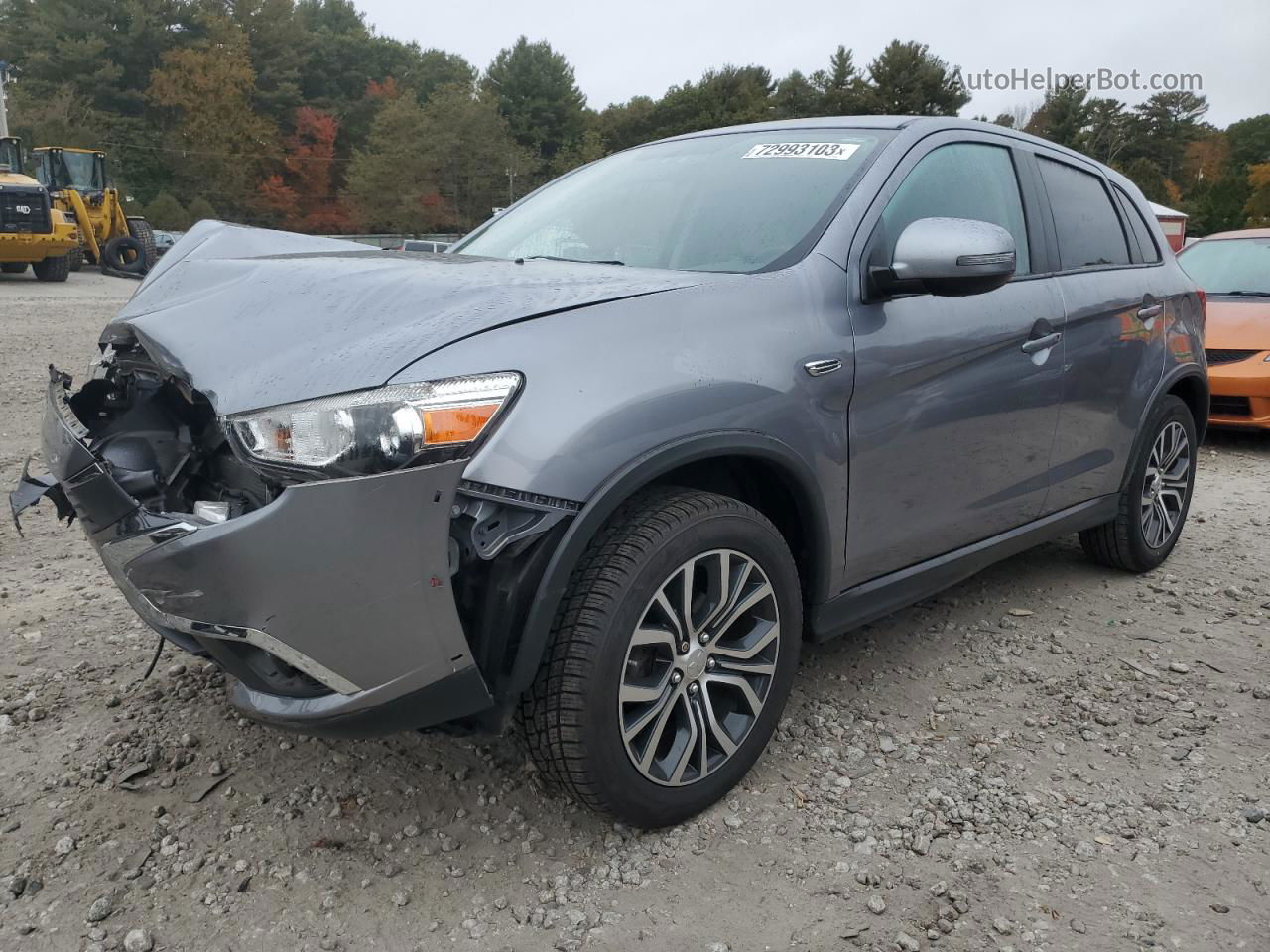 2017 Mitsubishi Outlander Sport Es Серый vin: JA4AR3AU3HZ042290