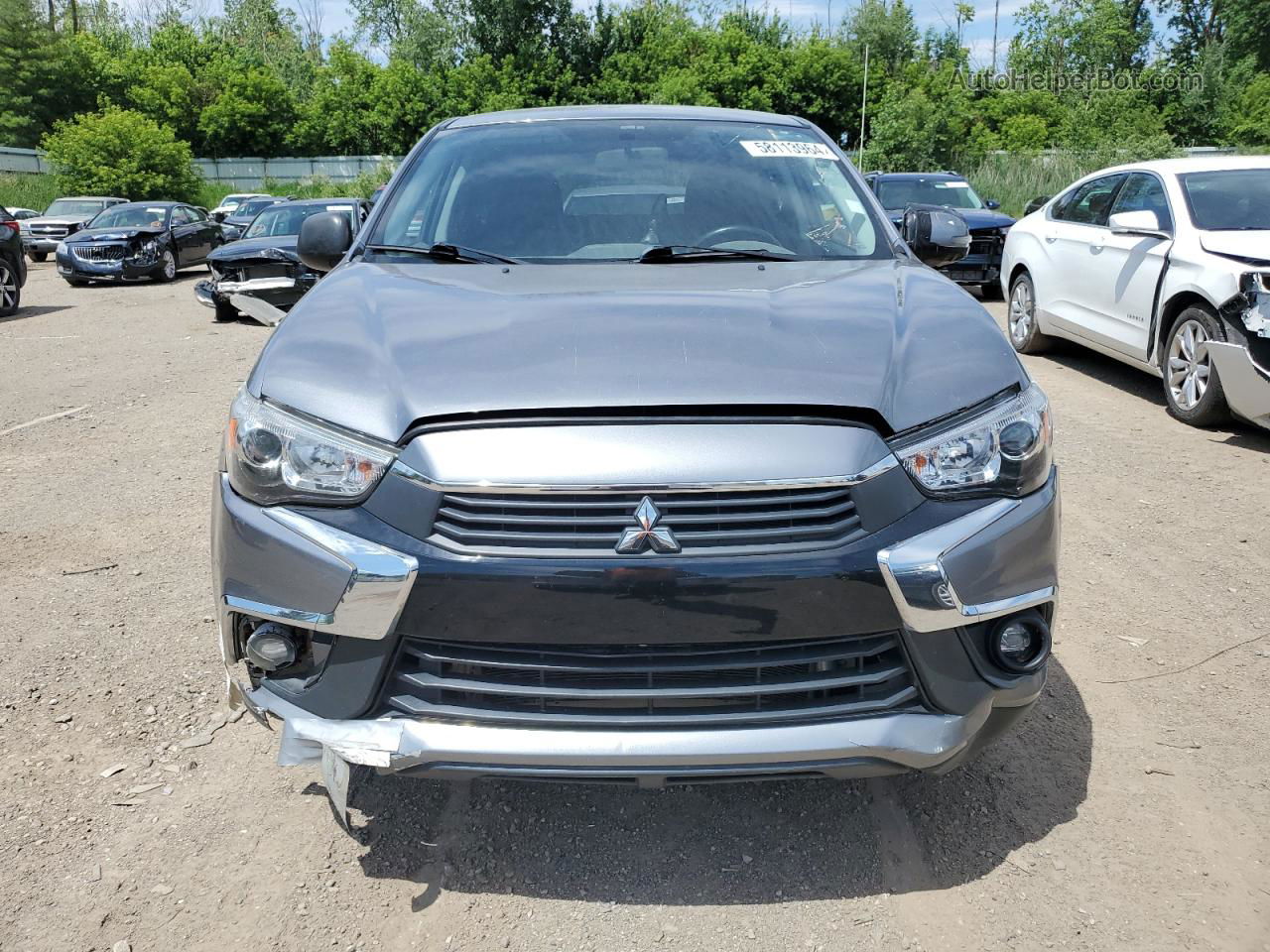 2017 Mitsubishi Outlander Sport Es Gray vin: JA4AR3AU3HZ050924