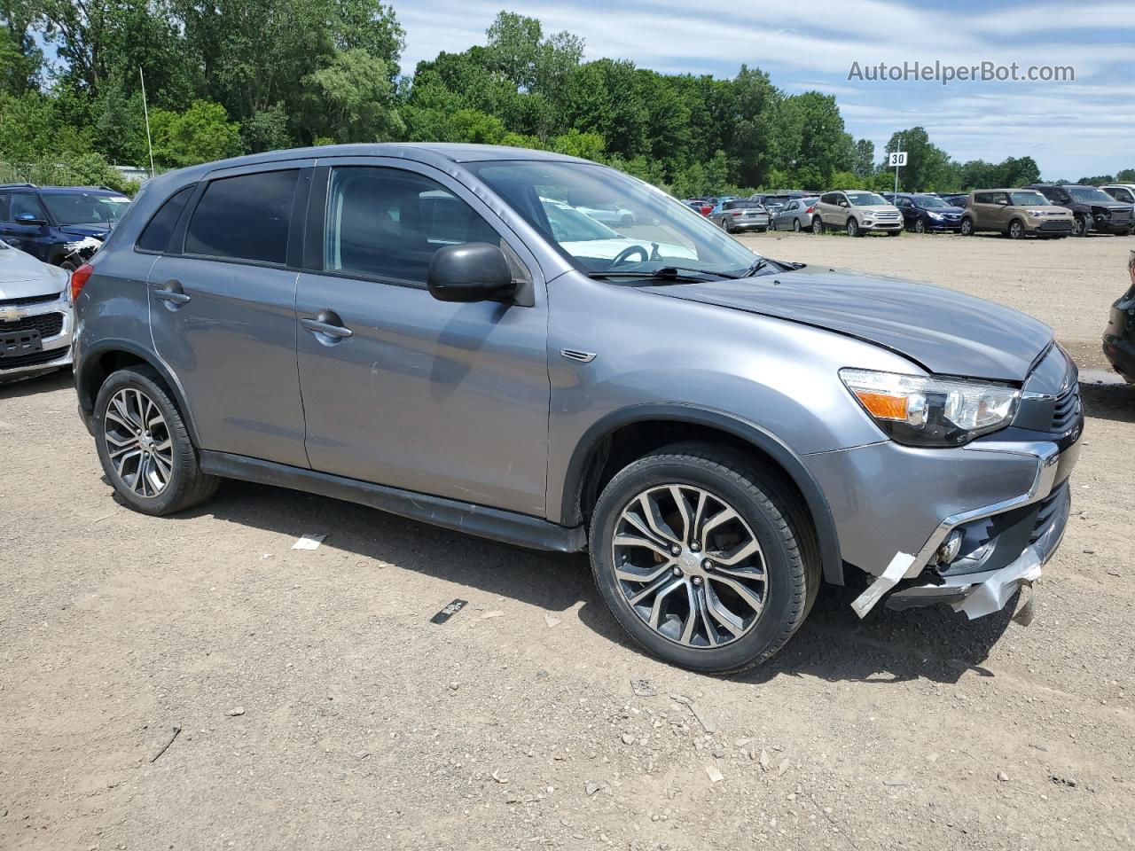 2017 Mitsubishi Outlander Sport Es Gray vin: JA4AR3AU3HZ050924