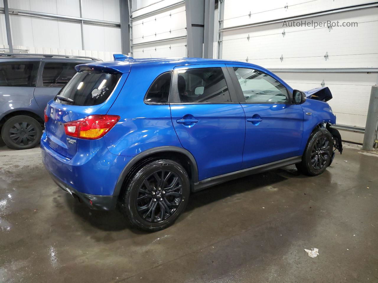 2017 Mitsubishi Outlander Sport Es Синий vin: JA4AR3AU3HZ057159