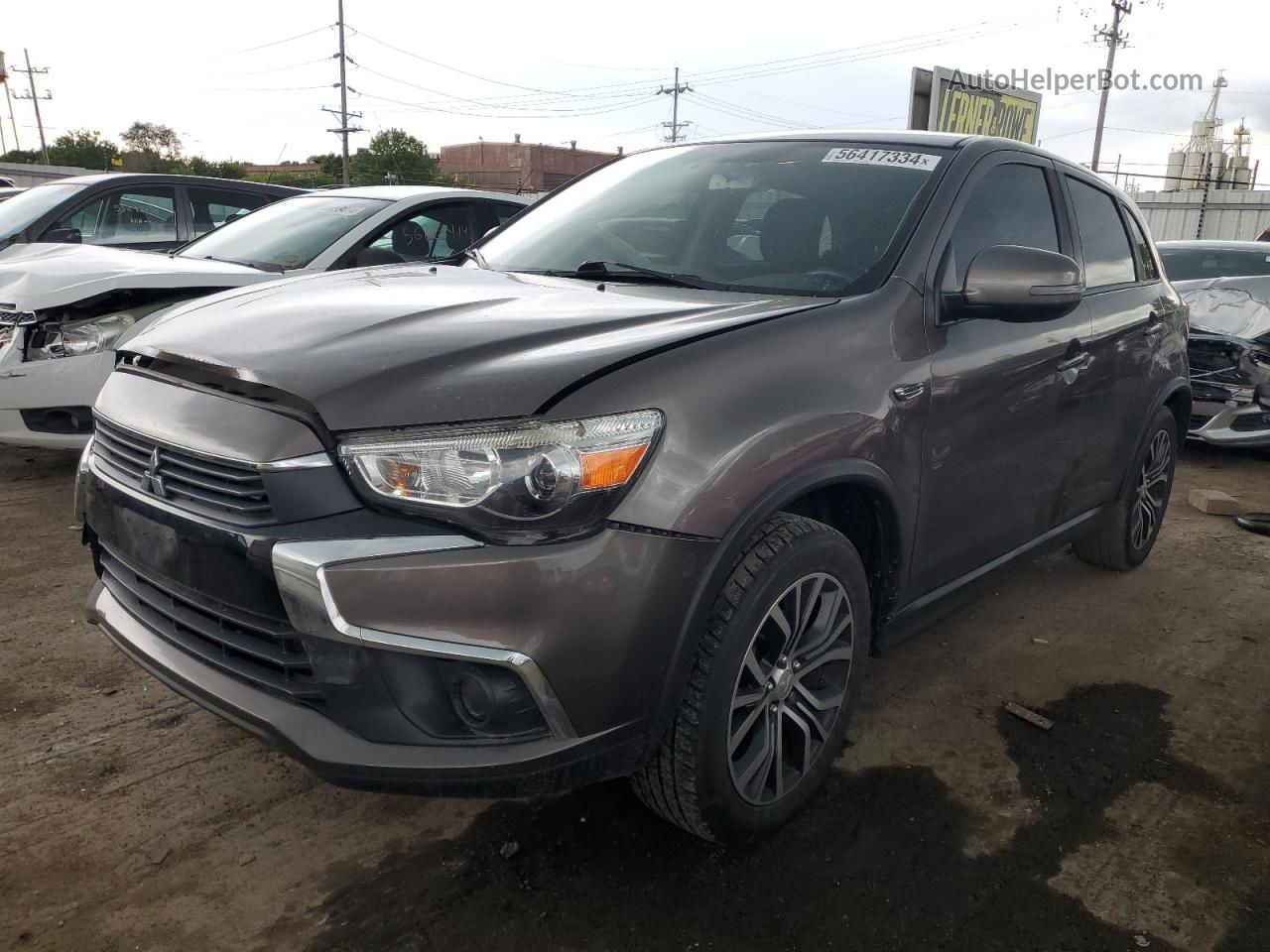 2017 Mitsubishi Outlander Sport Es Brown vin: JA4AR3AU4HZ013316