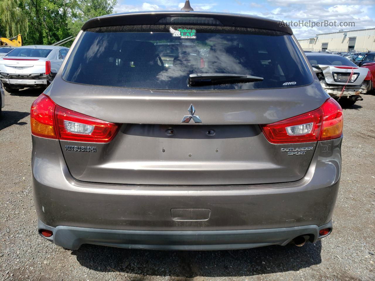 2017 Mitsubishi Outlander Sport Es Brown vin: JA4AR3AU5HZ023921