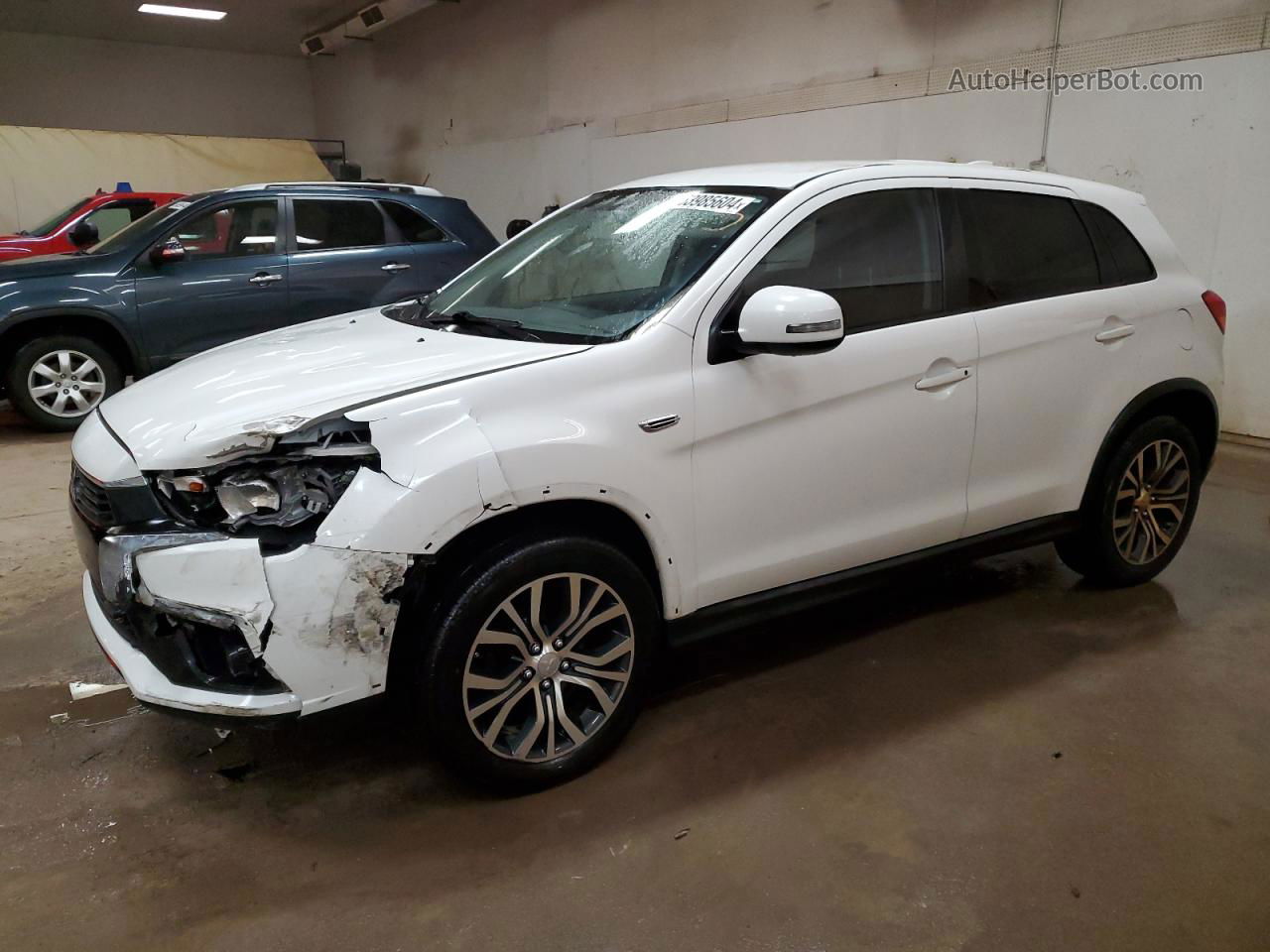 2017 Mitsubishi Outlander Sport Es White vin: JA4AR3AU6HZ040744