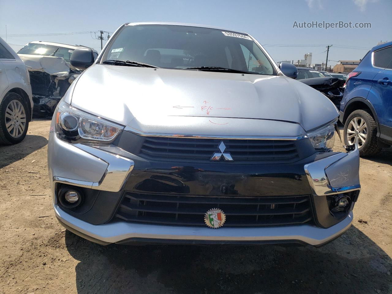 2017 Mitsubishi Outlander Sport Es Silver vin: JA4AR3AU7HZ026951