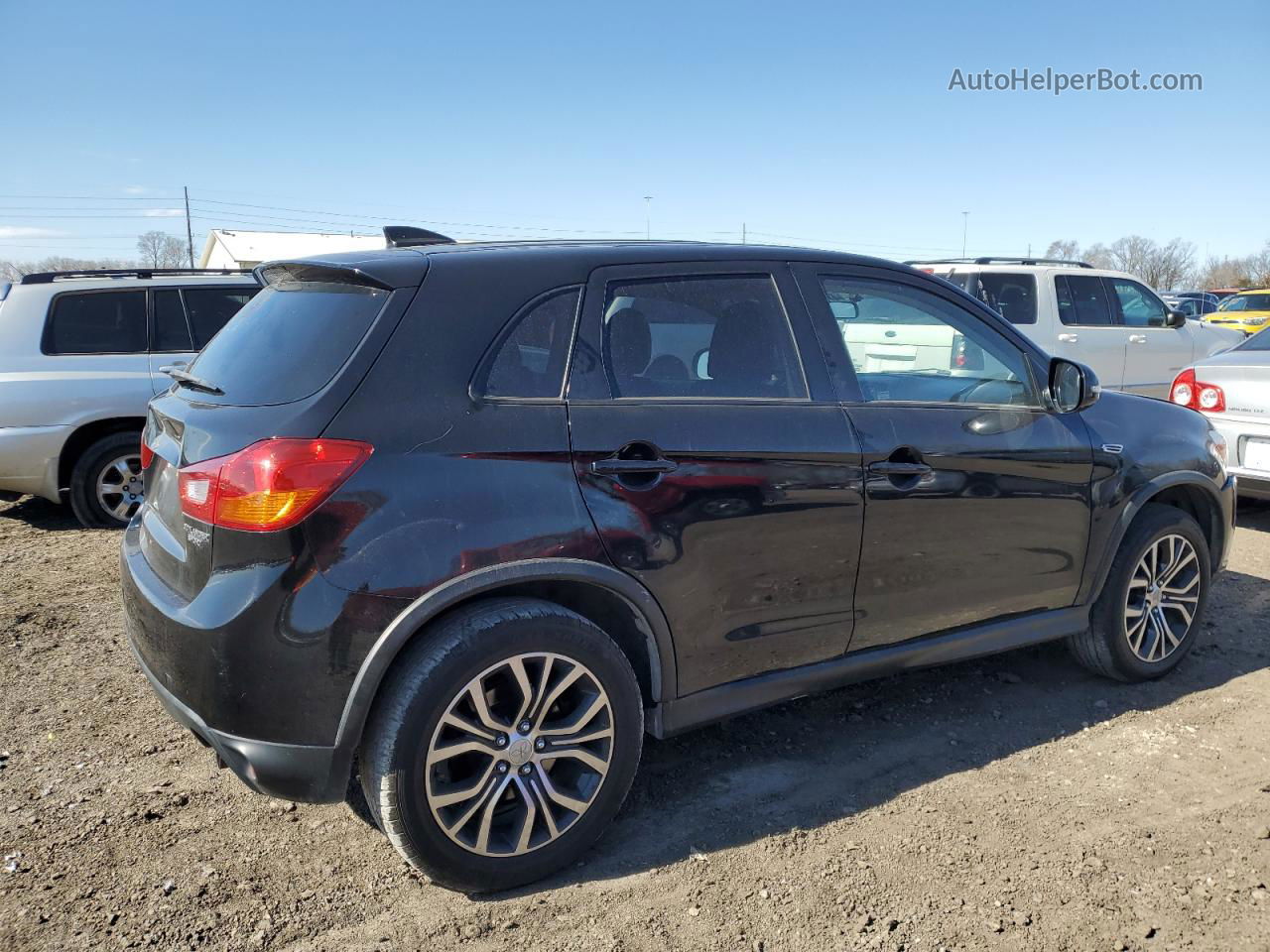 2017 Mitsubishi Outlander Sport Es Черный vin: JA4AR3AU8HZ060803