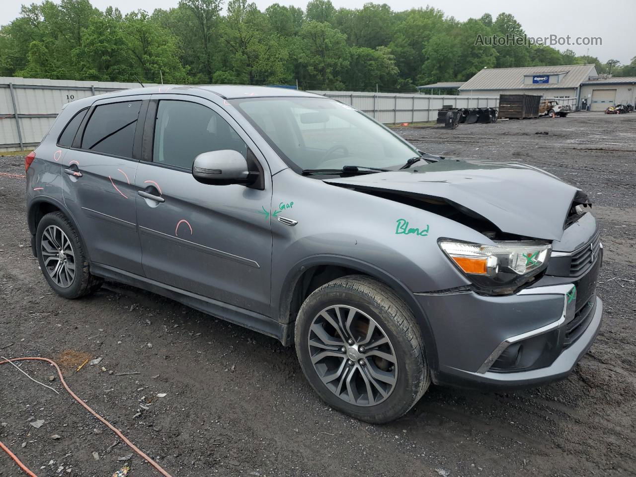 2016 Mitsubishi Outlander Sport Es Silver vin: JA4AR3AW0GZ033692