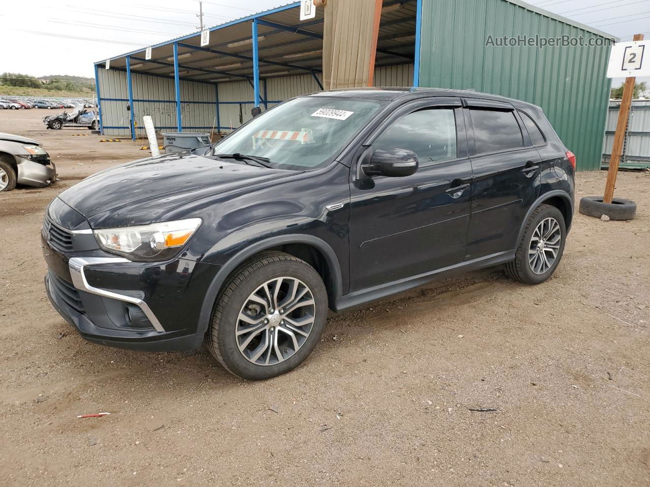 2017 Mitsubishi Outlander Sport Es Черный vin: JA4AR3AW2HZ018953