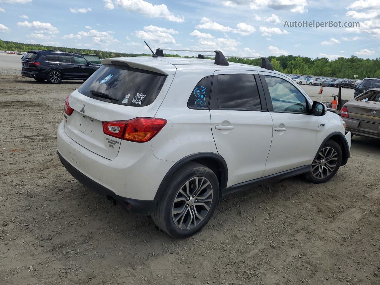 2016 Mitsubishi Outlander Sport Es White vin: JA4AR3AW4GZ028219