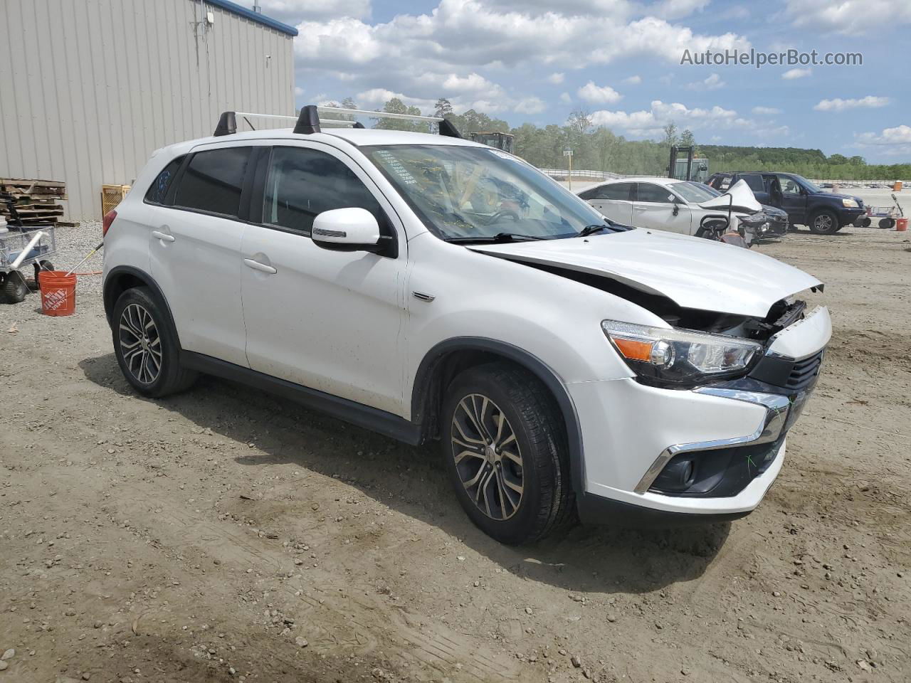 2016 Mitsubishi Outlander Sport Es White vin: JA4AR3AW4GZ028219