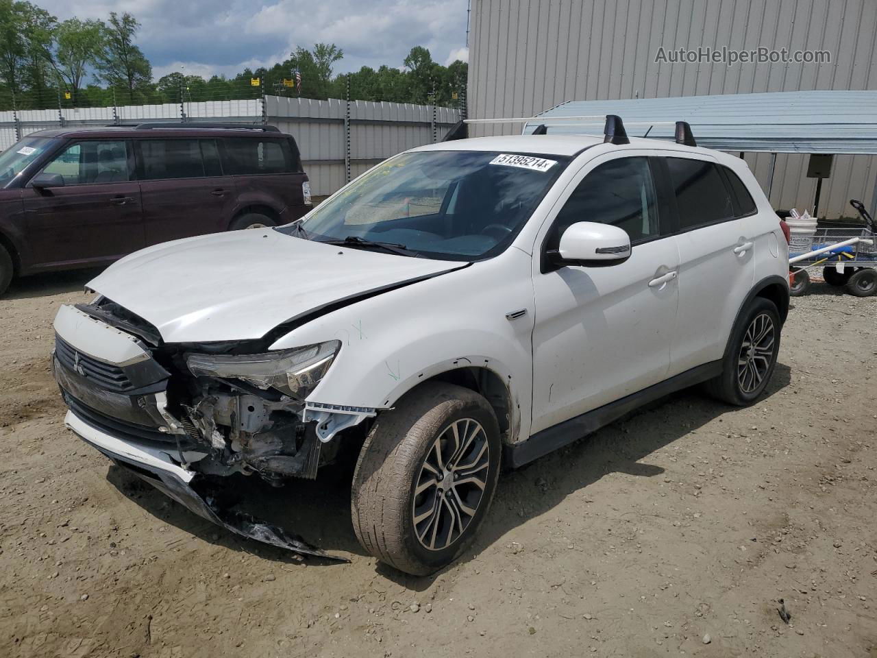 2016 Mitsubishi Outlander Sport Es White vin: JA4AR3AW4GZ028219