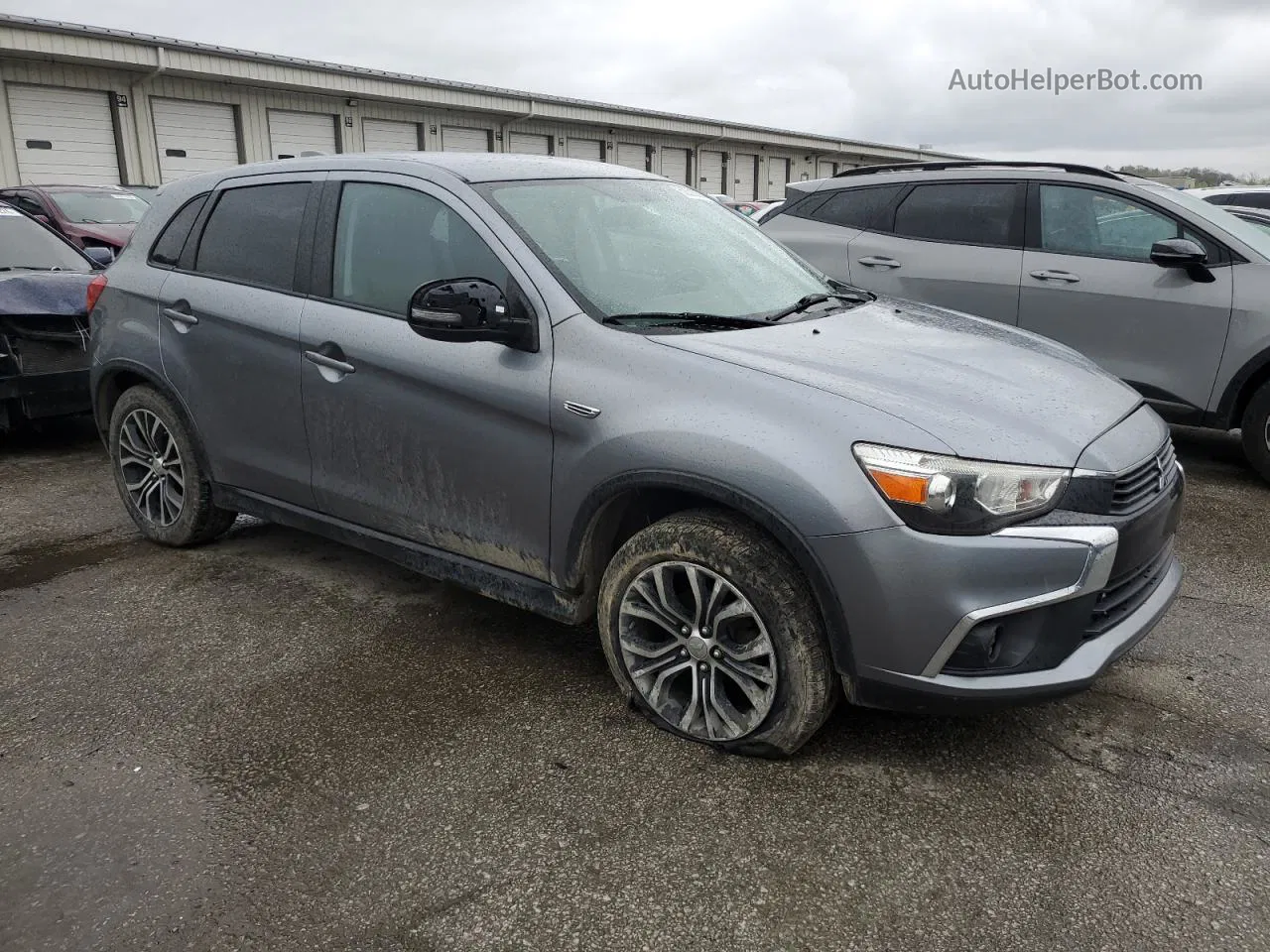 2017 Mitsubishi Outlander Sport Es Серебряный vin: JA4AR3AW6HZ021130