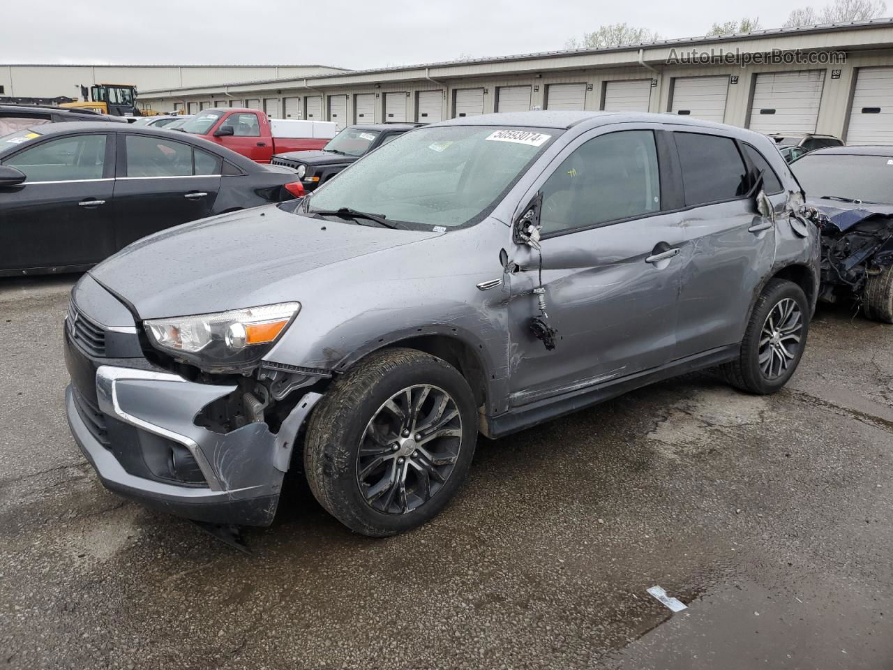 2017 Mitsubishi Outlander Sport Es Серебряный vin: JA4AR3AW6HZ021130