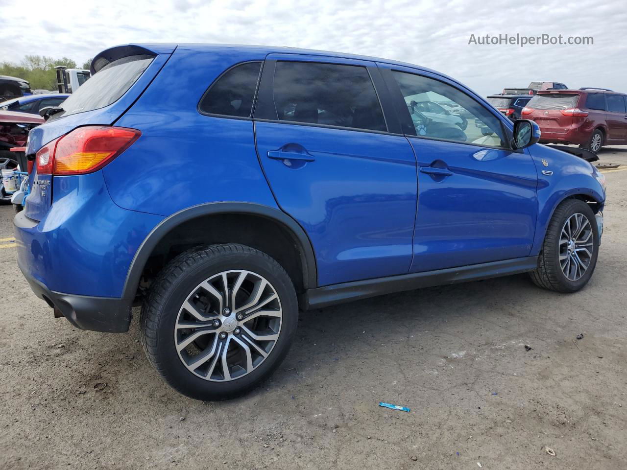 2017 Mitsubishi Outlander Sport Es Синий vin: JA4AR3AW7HZ023047