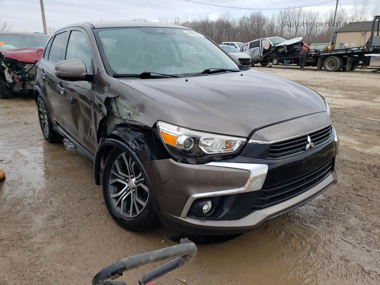 2017 Mitsubishi Outlander Sport Es Коричневый vin: JA4AR3AW8HZ019329