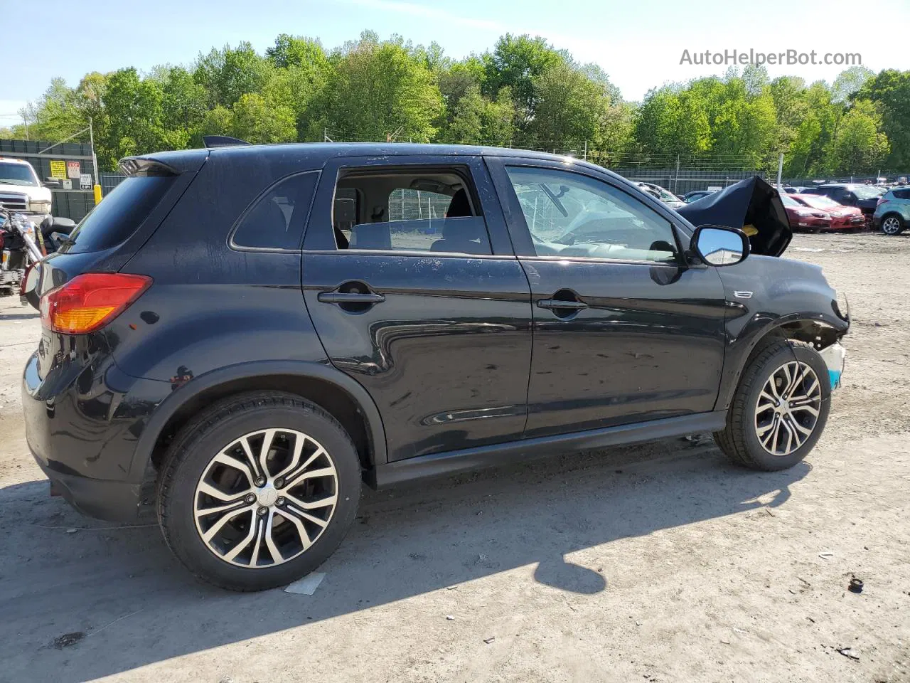 2017 Mitsubishi Outlander Sport Es Черный vin: JA4AR3AW9HZ017220