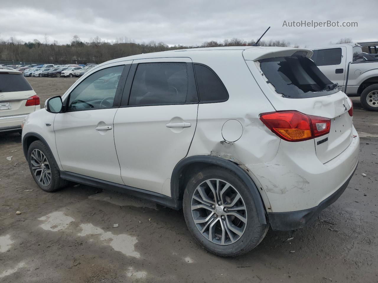 2016 Mitsubishi Outlander Sport Es White vin: JA4AR3AWXGZ057434