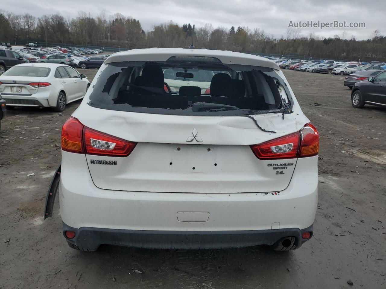 2016 Mitsubishi Outlander Sport Es White vin: JA4AR3AWXGZ057434