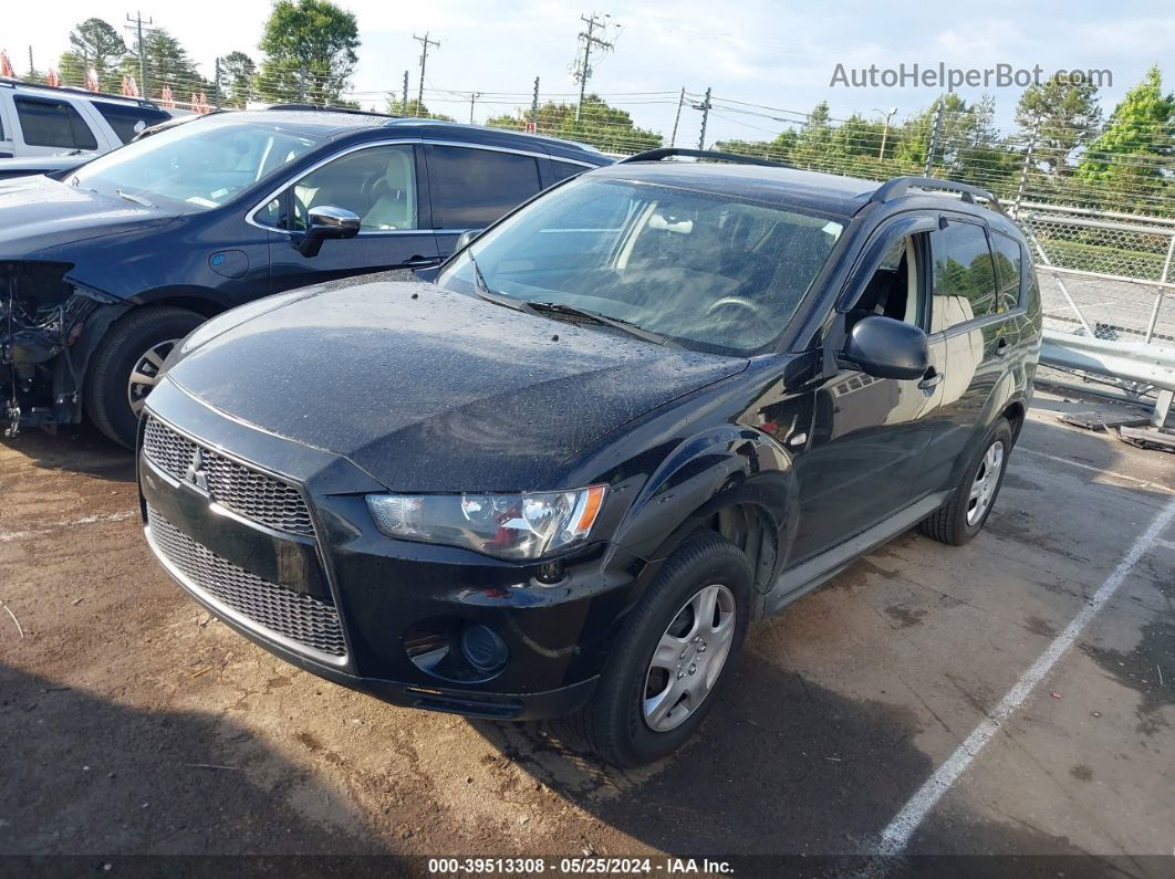 2013 Mitsubishi Outlander Es Черный vin: JA4AS2AW3DU001195