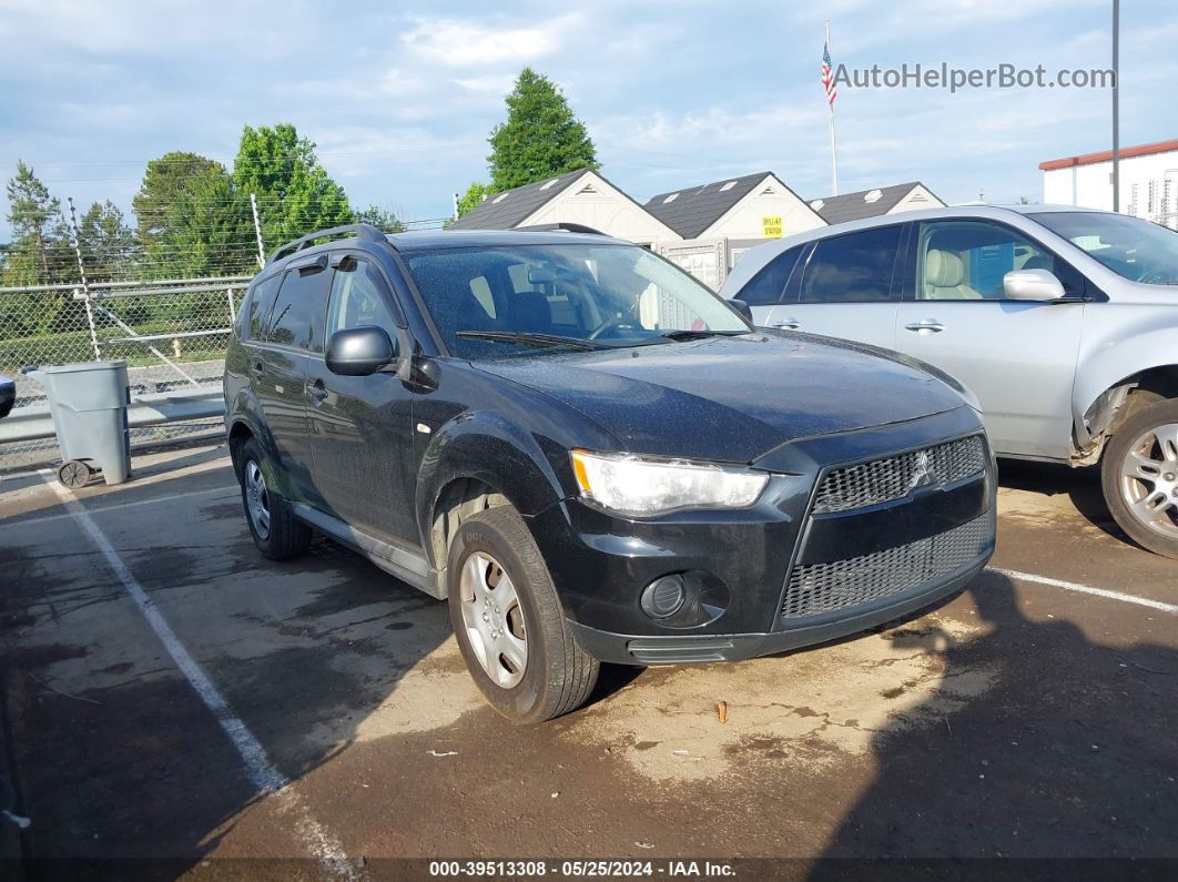 2013 Mitsubishi Outlander Es Черный vin: JA4AS2AW3DU001195