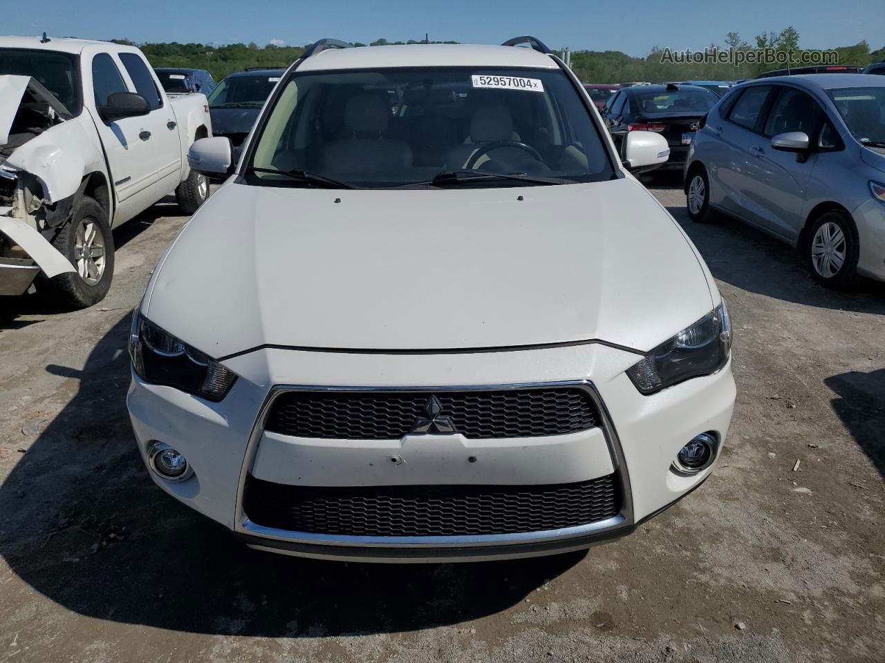 2013 Mitsubishi Outlander Se White vin: JA4AS3AW0DU008398