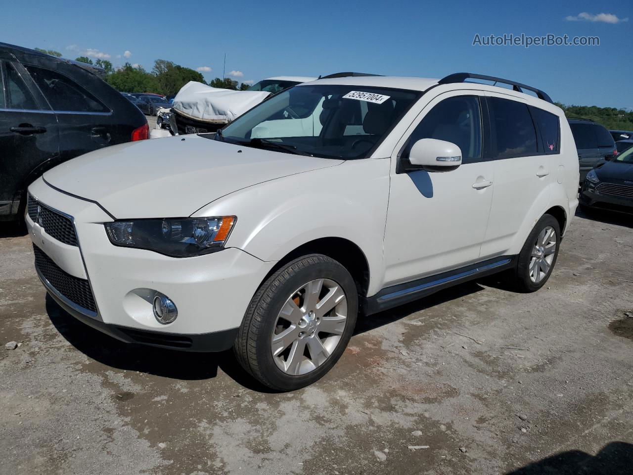 2013 Mitsubishi Outlander Se White vin: JA4AS3AW0DU008398